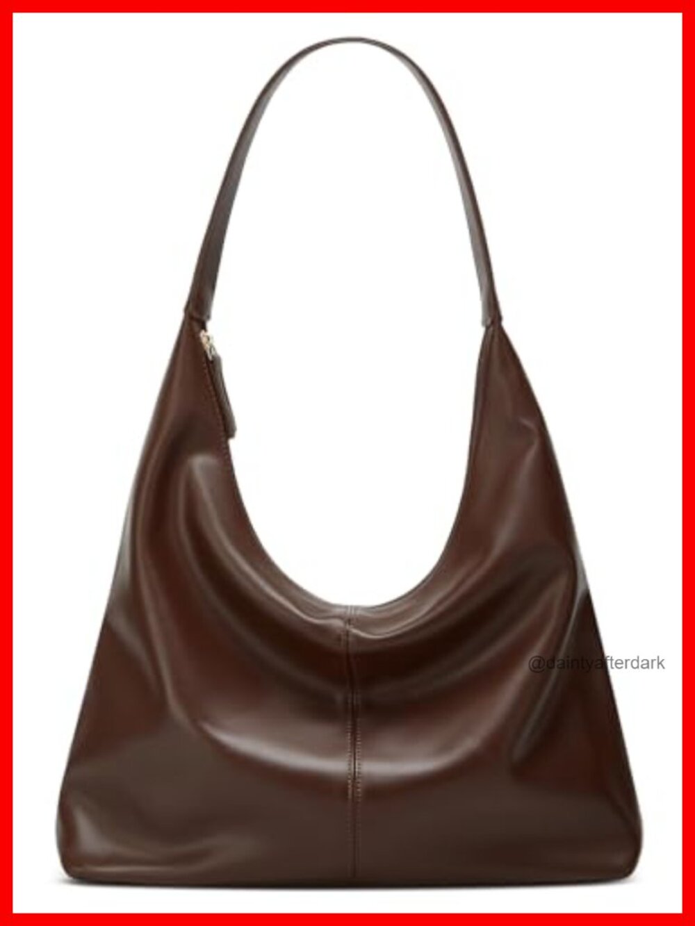 Faux Leather Hobo Shoulder Bag Push Lock Crossbody Purse Women Handbag